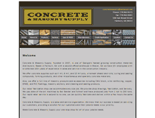 Tablet Screenshot of concreteandmasonrysupply.com